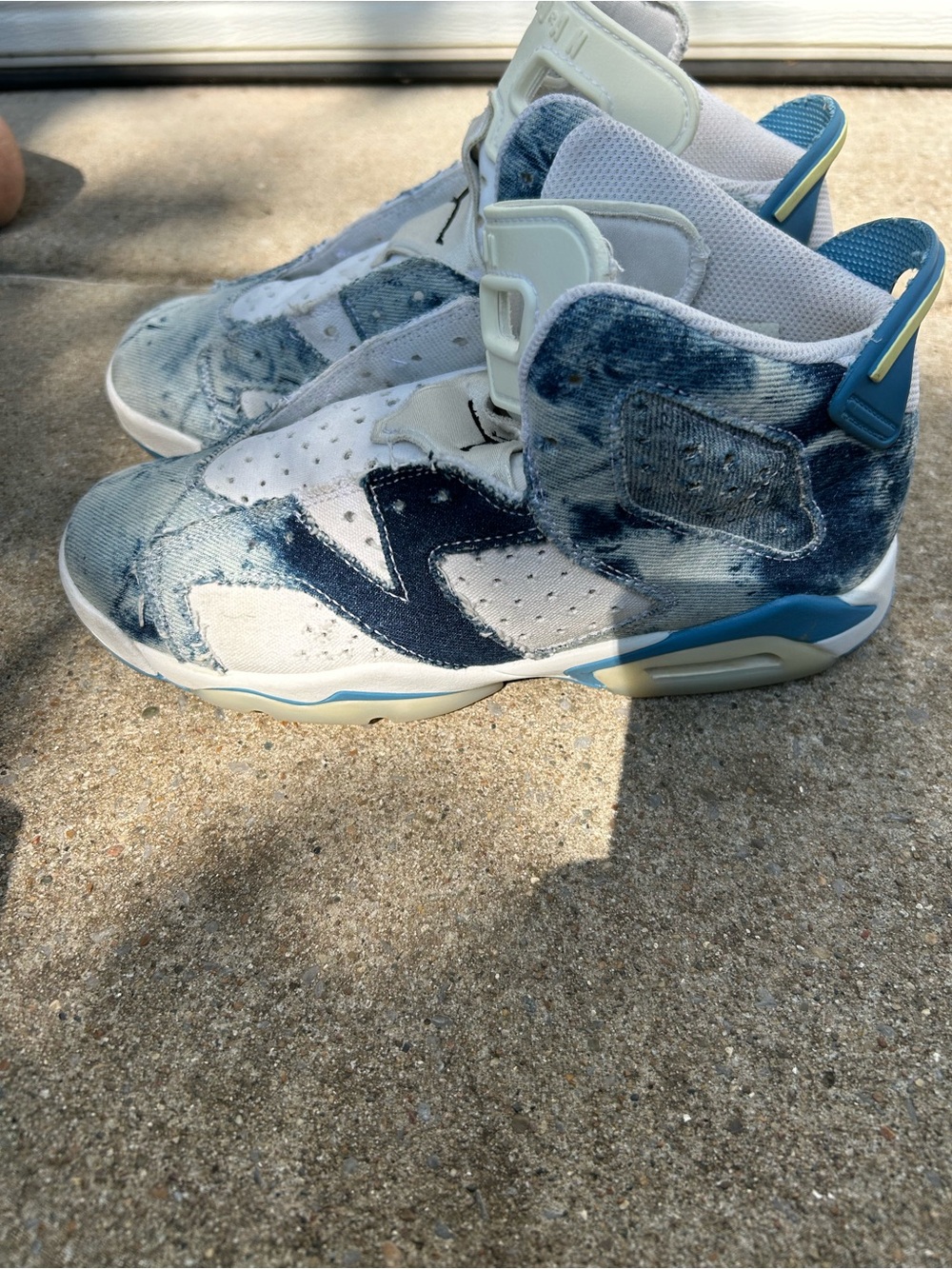 Jordan Kids Blue and White High-Top Sneakers